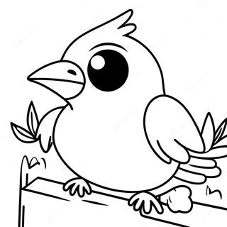 Red Bird Angry Coloring Page 24862-19976