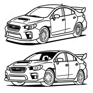 Subaru Wrx In Motion Coloring Page 24872-19979