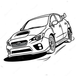 Subaru Wrx In Motion Coloring Page 24872-19980