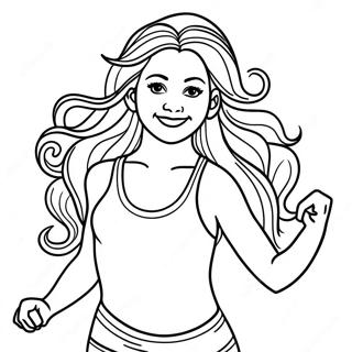 Shakira Dancing Joyfully Coloring Page 24882-19985