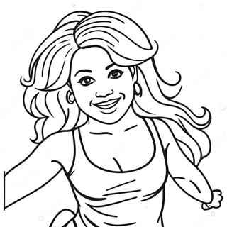 Shakira Dancing Joyfully Coloring Page 24882-19986