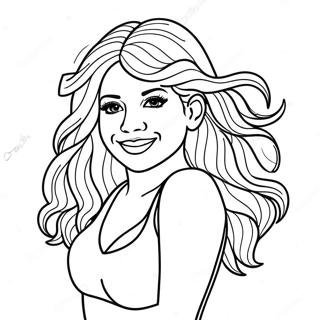 Shakira Dancing Joyfully Coloring Page 24882-19988