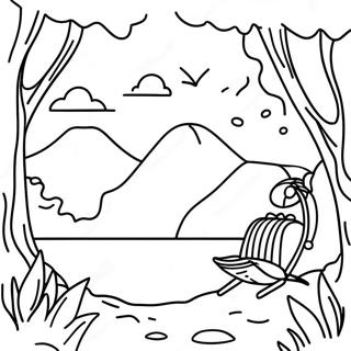 Costa Rica Nature Scene Coloring Page 24901-19993