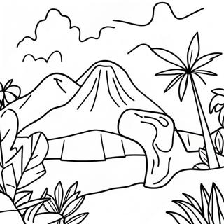 Costa Rica Nature Scene Coloring Page 24901-19994