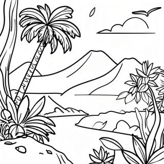 Costa Rica Nature Scene Coloring Page 24901-19995