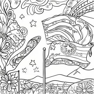 Hispanic Flags Coloring Pages