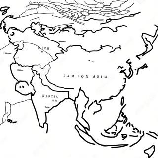 Asia Map Coloring Page 24941-20030