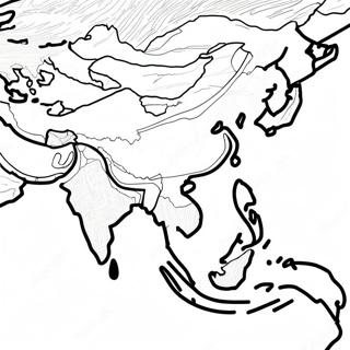 Asia Map Coloring Page 24941-20031