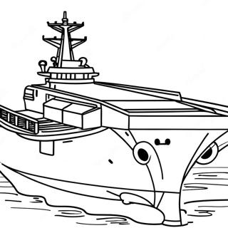 Aircraft Carrier Coloring Pages