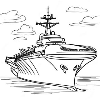 Military Aircraft Carrier Coloring Page 24952-20041