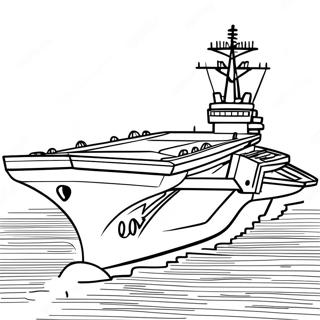 Military Aircraft Carrier Coloring Page 24952-20044