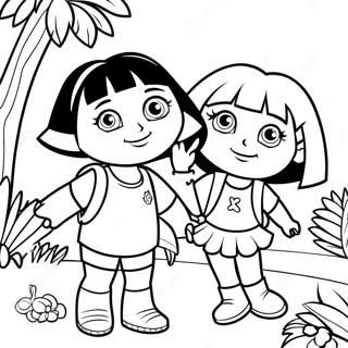 Dora And Friends Coloring Page 24971-20057