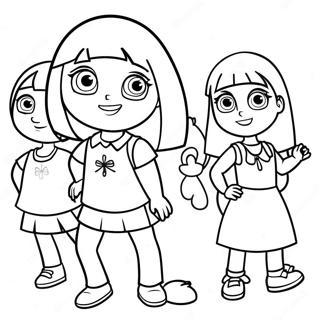 Dora And Friends Coloring Page 24971-20059