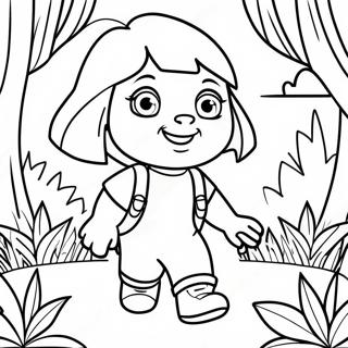 Adventurous Dora Exploring The Jungle Coloring Page 24972-20053