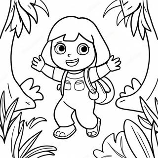 Adventurous Dora Exploring The Jungle Coloring Page 24972-20054