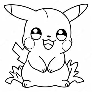 Adorable Pikachu Baby Coloring Page 24992-20074