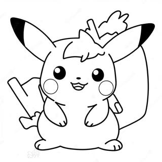 Adorable Pikachu Baby Coloring Page 24992-20075