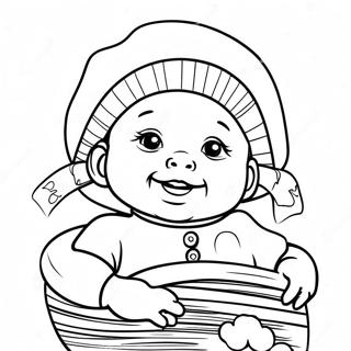 Newborn Baby Realistic Baby Coloring Pages