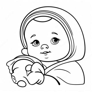 Newborn Baby Realistic Coloring Page 25011-20086