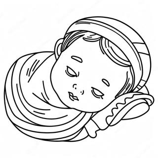 Newborn Baby Realistic Coloring Page 25011-20087