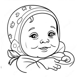 Newborn Baby Realistic Coloring Page 25011-20088