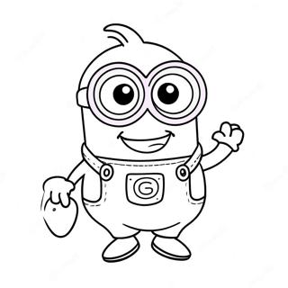 Purple Minion Coloring Pages