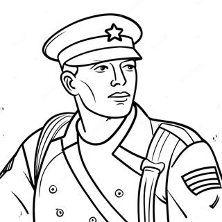 Patriotic Soldier Coloring Page 25032-20109