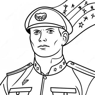 Patriotic Soldier Coloring Page 25032-20110