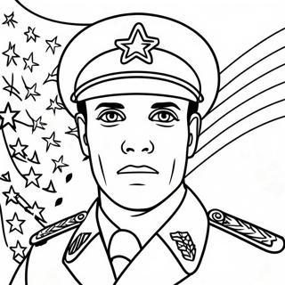 Patriotic Soldier Coloring Page 25032-20111