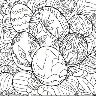 Elegant Easter Egg Designs Coloring Page 25052-20127