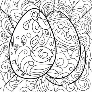 Elegant Easter Egg Designs Coloring Page 25052-20128