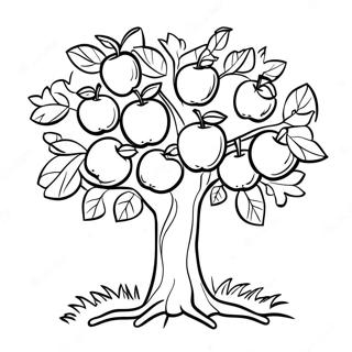 Apple Tree Coloring Page 25061-20121