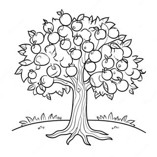 Apple Tree Coloring Page 25061-20124