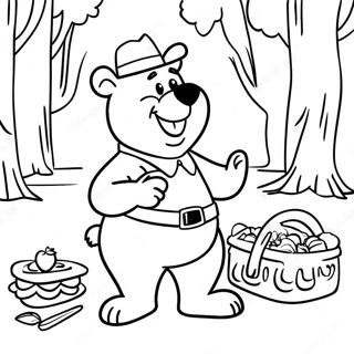 Yogi Bear Picnic Adventure Coloring Page 25072-20141