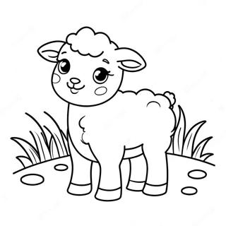 Cute Baby Lamb Coloring Page 25082-20145