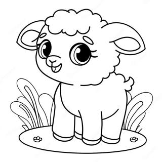 Cute Baby Lamb Coloring Page 25082-20148