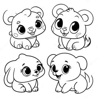 Cute Disney Baby Animals Coloring Page 25092-20154