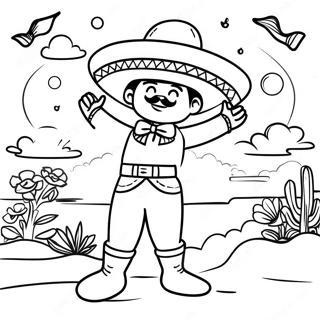 Mexican Independence Day Celebration Coloring Page 25101-20159