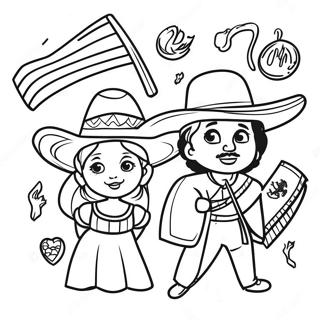 Mexican Independence Day Celebration Coloring Page 25101-20160