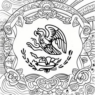 Vibrant Mexican Flag Coloring Page 25102-20165