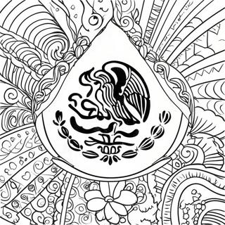 Vibrant Mexican Flag Coloring Page 25102-20166