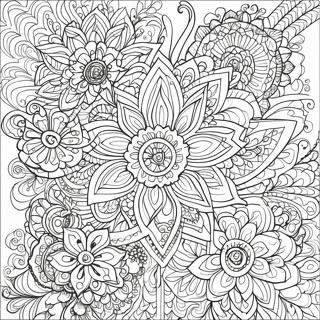 Intricate Floral Mandala Coloring Page 25111-20161