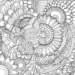 Intricate Floral Mandala Coloring Page 25111-20162