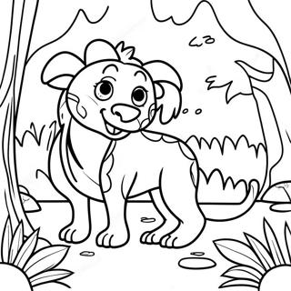 Animal Habitat Jungle Scene Coloring Page 25161-20210