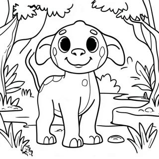 Animal Habitat Jungle Scene Coloring Page 25161-20211