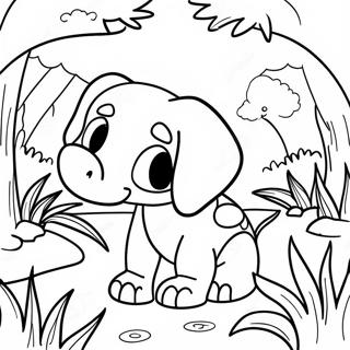 Animal Habitat Jungle Scene Coloring Page 25161-20212