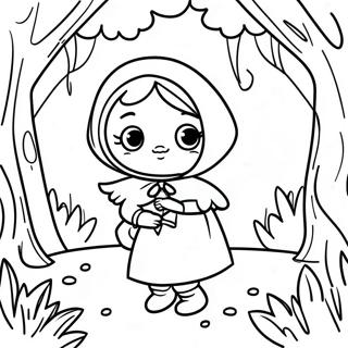 Little Red Riding Hood In The Enchanted Forest Coloring Page 25192-20242