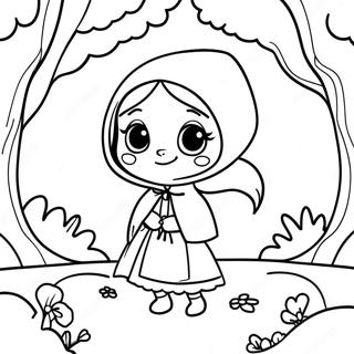 Little Red Riding Hood In The Enchanted Forest Coloring Page 25192-20243