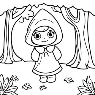 Little Red Riding Hood In The Enchanted Forest Coloring Page 25192-20244