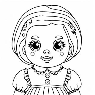 Creepy Doll Coloring Page 25241-20270